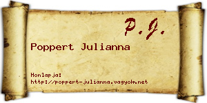 Poppert Julianna névjegykártya